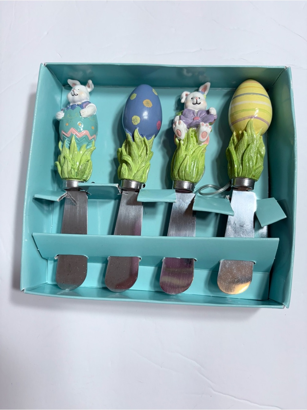 Easter Bunny Handle Spreader Set - Pastel Green & Pink